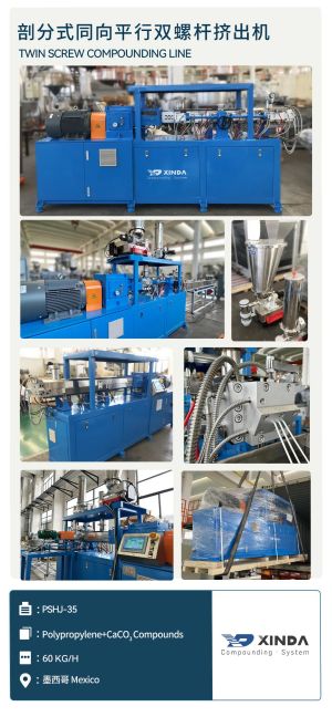 twin screw extruder for polypropylene+caco3 