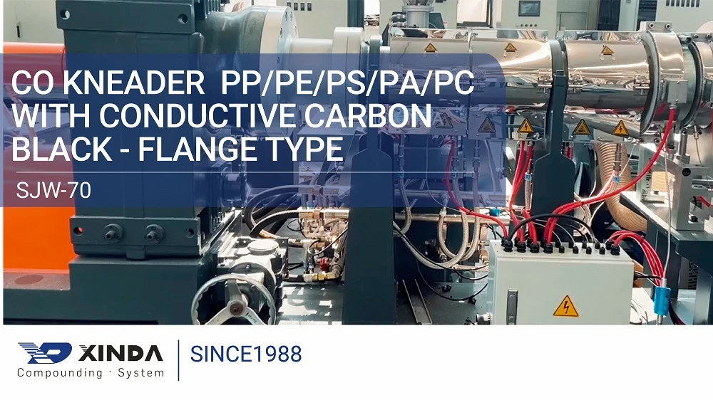 pc ps pe conductive compounds extruder machine video