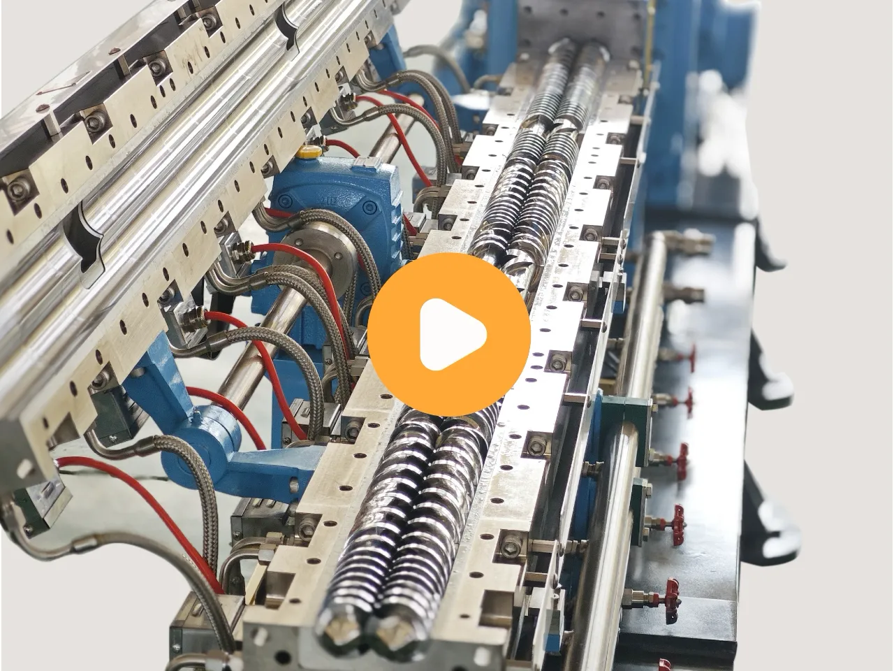 3D simulation of Co Kneader, plastic extruder,compounding line